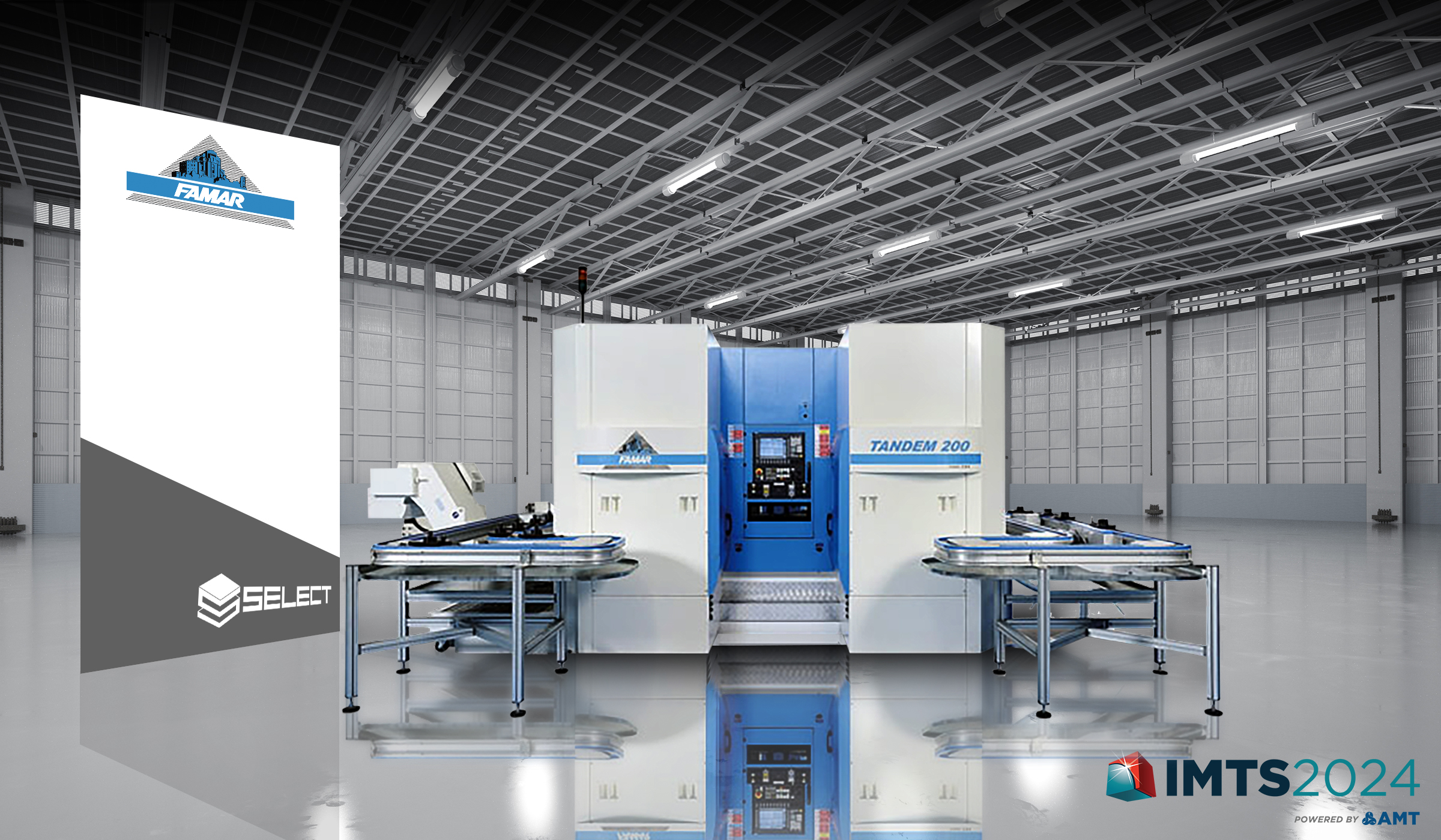 Famar CNC Lathe performing live-cutting demonstrations at IMTS 2024 in Chicago